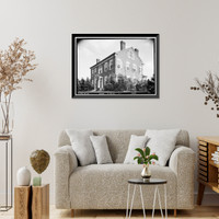 Historic Framed Print, Birds Eye Norton House, Goshen, Litchfield County, CT,  17-7/8" x 21-7/8"