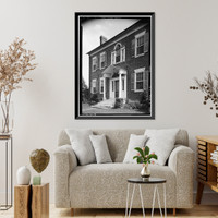 Historic Framed Print, Birds Eye Norton House, Goshen, Litchfield County, CT - 4,  17-7/8" x 21-7/8"