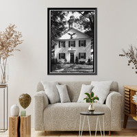 Historic Framed Print, Old Academy, West Goshen, Litchfield County, CT,  17-7/8" x 21-7/8"