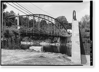 Boardman's Lenticular Bridge, Spanning Housatonic River on Boardman's Road, New Milford, Litchfield County, CT - 3, Vintage Print