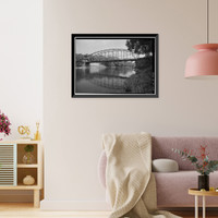 Boardman's Lenticular Bridge, Spanning Housatonic River on Boardman's Road, New Milford, Litchfield County, CT - 5, Antique Print