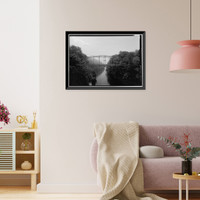 Lover's Leap Lenticular Bridge, Spanning Housatonic River on Pumpkin Hill Road, New Milford, Litchfield County, CT, Vintage Poster
