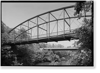 Lover's Leap Lenticular Bridge, Spanning Housatonic River on Pumpkin Hill Road, New Milford, Litchfield County, CT - 2, Vintage Wall Art