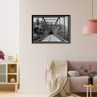 Lover's Leap Lenticular Bridge, Spanning Housatonic River on Pumpkin Hill Road, New Milford, Litchfield County, CT - 6, Historic Print