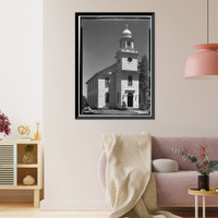Historic Framed Print, Grace Episcopal Church, Dixwell Avenue, Hamden, New Haven County, CT,  17-7/8" x 21-7/8"