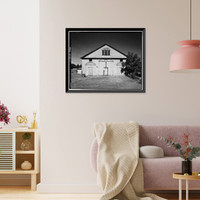 Historic Framed Print, Eli Whitney Armory, Barn, Whitney Avenue, Hamden, New Haven County, CT,  17-7/8" x 21-7/8"