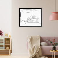 Historic Framed Print, Eli Whitney Armory, Barn, Whitney Avenue, Hamden, New Haven County, CT - 15,  17-7/8" x 21-7/8"