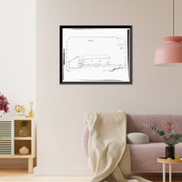 Historic Framed Print, Eli Whitney Armory, Barn, Whitney Avenue, Hamden, New Haven County, CT - 16,  17-7/8" x 21-7/8"