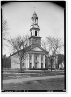 Historic Framed Print, United Church, Elm & Temple Streets, New Haven, New Haven County, CT,  17-7/8" x 21-7/8" Historic Framed Print, United Church, Elm & Temple Streets, New Haven, New Haven County, CT,  17-7/8" x 21-7/8"