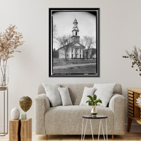 Historic Framed Print, United Church, Elm & Temple Streets, New Haven, New Haven County, CT,  17-7/8" x 21-7/8" Historic Framed Print, United Church, Elm & Temple Streets, New Haven, New Haven County, CT,  17-7/8" x 21-7/8"