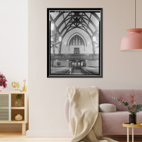 Historic Framed Print, Third Congregational Society, Church of the Redeemer, 292 Orange Street, New Haven, New Haven County, CT - 6,  17-7/8" x 21-7/8"