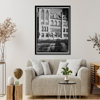 Historic Framed Print, New Haven City Hall & Courthouse, Church Street, between Court & Elm Streets, New Haven, New Haven County, CT - 2,  17-7/8" x 21-7/8"