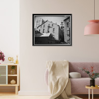 Historic Framed Print, New Haven City Hall & Courthouse, Church Street, between Court & Elm Streets, New Haven, New Haven County, CT - 3,  17-7/8" x 21-7/8"
