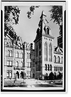 Historic Framed Print, New Haven City Hall & Courthouse, Church Street, between Court & Elm Streets, New Haven, New Haven County, CT - 3,  17-7/8" x 21-7/8"