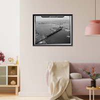 Historic Framed Print, Northeast Railroad Corridor, Amtrak Route between New York/Connecticut & Connec, New Haven, New Haven County, CT - 8,  17-7/8" x 21-7/8"