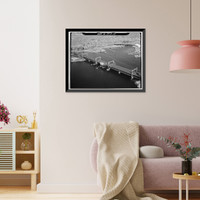 Historic Framed Print, Northeast Railroad Corridor, Amtrak Route between New York/Connecticut & Connec, New Haven, New Haven County, CT - 10,  17-7/8" x 21-7/8"