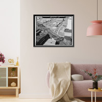 Historic Framed Print, Northeast Railroad Corridor, Amtrak Route between New York/Connecticut & Connec, New Haven, New Haven County, CT - 23,  17-7/8" x 21-7/8"