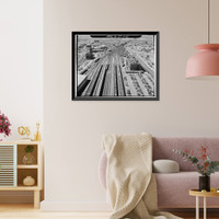 Historic Framed Print, Northeast Railroad Corridor, Amtrak Route between New York/Connecticut & Connec, New Haven, New Haven County, CT - 61,  17-7/8" x 21-7/8"