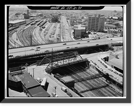 Historic Framed Print, Northeast Railroad Corridor, Amtrak Route between New York/Connecticut & Connec, New Haven, New Haven County, CT - 71,  17-7/8" x 21-7/8"