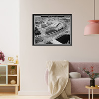 Historic Framed Print, Northeast Railroad Corridor, Amtrak Route between New York/Connecticut & Connec, New Haven, New Haven County, CT - 113,  17-7/8" x 21-7/8"