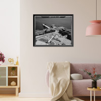 Historic Framed Print, Northeast Railroad Corridor, Amtrak Route between New York/Connecticut & Connec, New Haven, New Haven County, CT - 114,  17-7/8" x 21-7/8"