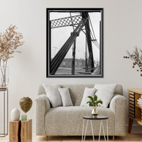 Water Street Bridge, US Route 1 spanning Metro-North Commuter Railroad, New Haven, New Haven County, CT - 8, Antique Poster