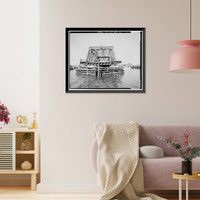 Chapel Street Swing Bridge, Spanning Mill River on Chapel Street, New Haven, New Haven County, CT - 16, Vintage Wall Art