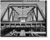 Historic Framed Print, Chapel Street Swing Bridge, Spanning Mill River on Chapel Street, New Haven, New Haven County, CT - 18,  17-7/8" x 21-7/8"