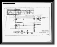 Historic Framed Print, Chapel Street Swing Bridge, Spanning Mill River on Chapel Street, New Haven, New Haven County, CT - 34,  17-7/8" x 21-7/8"