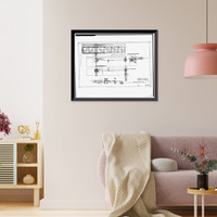Historic Framed Print, Chapel Street Swing Bridge, Spanning Mill River on Chapel Street, New Haven, New Haven County, CT - 34,  17-7/8" x 21-7/8"