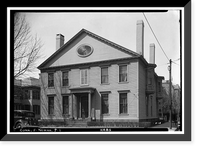 Historic Framed Print, Noah Webster House, Temple & Grove Streets (moved to MI, Dearborn), New Haven, New Haven County, CT,  17-7/8" x 21-7/8"