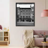 Historic Framed Print, Whittemore Building, 214-219 Bank Street, Waterbury, New Haven County, CT - 2,  17-7/8" x 21-7/8"