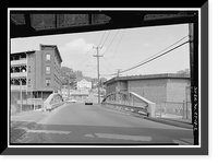 Washington Avenue Lenticular Truss Bridge, Spanning Mad River, Waterbury, New Haven County, CT - 2, Vintage Print