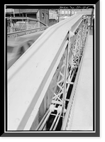 Washington Avenue Lenticular Truss Bridge, Spanning Mad River, Waterbury, New Haven County, CT - 5, Antique Print