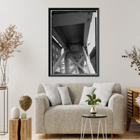 Washington Avenue Lenticular Truss Bridge, Spanning Mad River, Waterbury, New Haven County, CT - 6, Vintage Poster