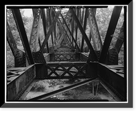 Double Intersection Warren Truss Bridge, Spanning Blackledge River, Colchester, New London County, CT - 2, Historic Print