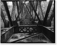 Double Intersection Warren Truss Bridge, Spanning Blackledge River, Colchester, New London County, CT - 2, Historic Print