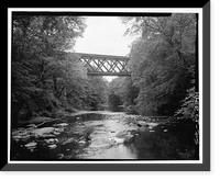 Double Intersection Warren Truss Bridge, Spanning Blackledge River, Colchester, New London County, CT - 5, Antique Wall Art