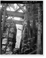 Double Intersection Warren Truss Bridge, Spanning Blackledge River, Colchester, New London County, CT - 11 Classic, Antique Print