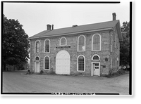 Bozrah Town Hall, Fitchville, New London County, CT, Antique Wall Art