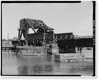 New York, New Haven & Hartford Railroad, Niantic Bridge, Spanning Niantic River between East Lyme & Waterfo, East Lyme, New London County, CT - 6, Antique Print