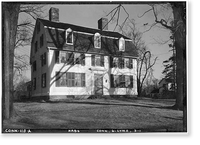 Historic Framed Print, Samuel Mather House, Old Lyme, New London County, CT,  17-7/8" x 21-7/8"