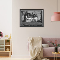 Historic Framed Print, Samuel Mather House, Old Lyme, New London County, CT,  17-7/8" x 21-7/8"