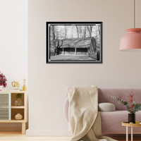 Historic Framed Print, Old Town Mill, Mill Brook, near Mill Street, New London, New London County, CT,  17-7/8" x 21-7/8"