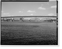New York, New Haven & Hartford Railroad, Groton Bridge, Spanning Thames River between New London & Groton, New London, New London County, CT, Antique Print