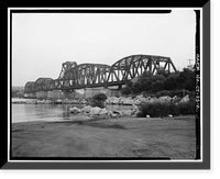 New York, New Haven & Hartford Railroad, Groton Bridge, Spanning Thames River between New London & Groton, New London, New London County, CT - 2 Classic, Historic Print