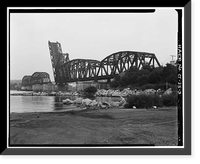 New York, New Haven & Hartford Railroad, Groton Bridge, Spanning Thames River between New London & Groton, New London, New London County, CT - 3, Vintage Print