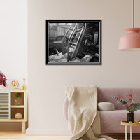 Historic Framed Print, New York, New Haven & Hartford Railroad, Groton Bridge, Spanning Thames River between New London & Groton, New London, New London County, CT - 15,  17-7/8" x 21-7/8"