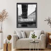 New York, New Haven & Hartford Railroad, Groton Bridge, Spanning Thames River between New London & Groton, New London, New London County, CT - 17 Classic, Vintage Wall Art