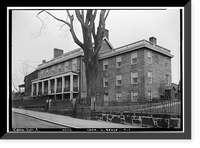 Historic Framed Print, Captain Nathaniel Shaw Mansion, 11 Blinman Street, New London, New London County, CT,  17-7/8" x 21-7/8"